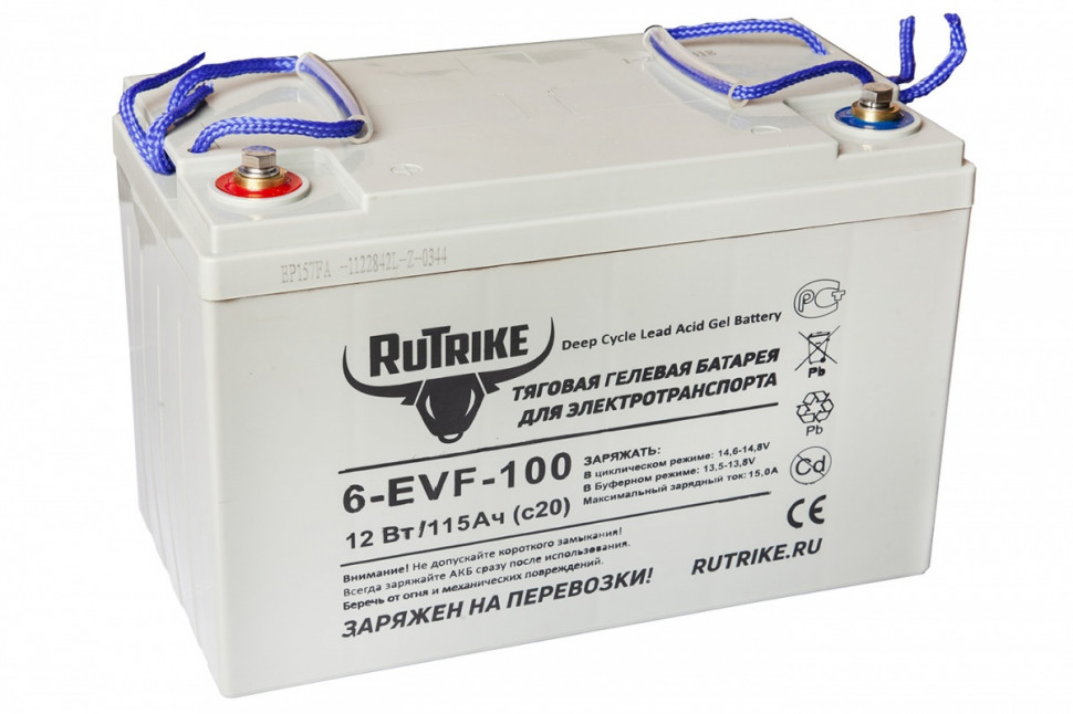 Тяговый гелевый аккумулятор RuTrike 6-EVF-100