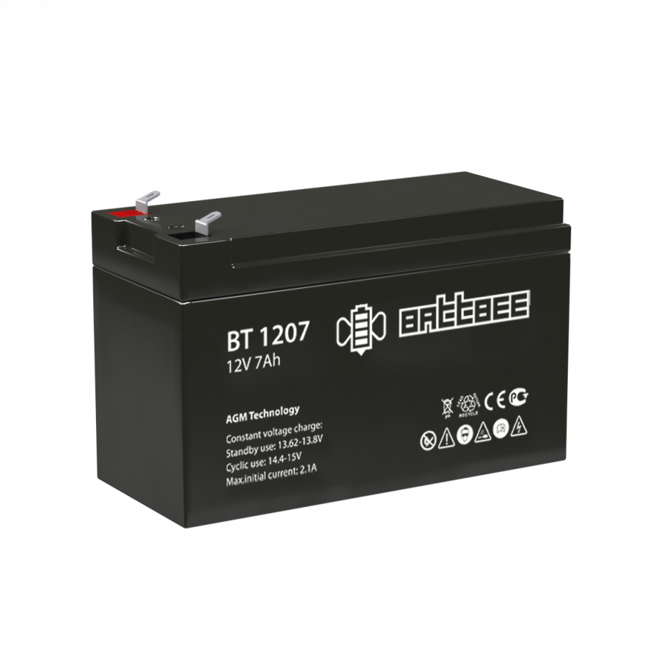 Аккумулятор для ИБП/Рыбалки - BATBEE BP 1207 (12 в-7 ач)
